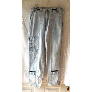 Levi's Sport Jeans Vintage 90s Jogger Pockets Denim Acid Wash Hip Hop Tapered